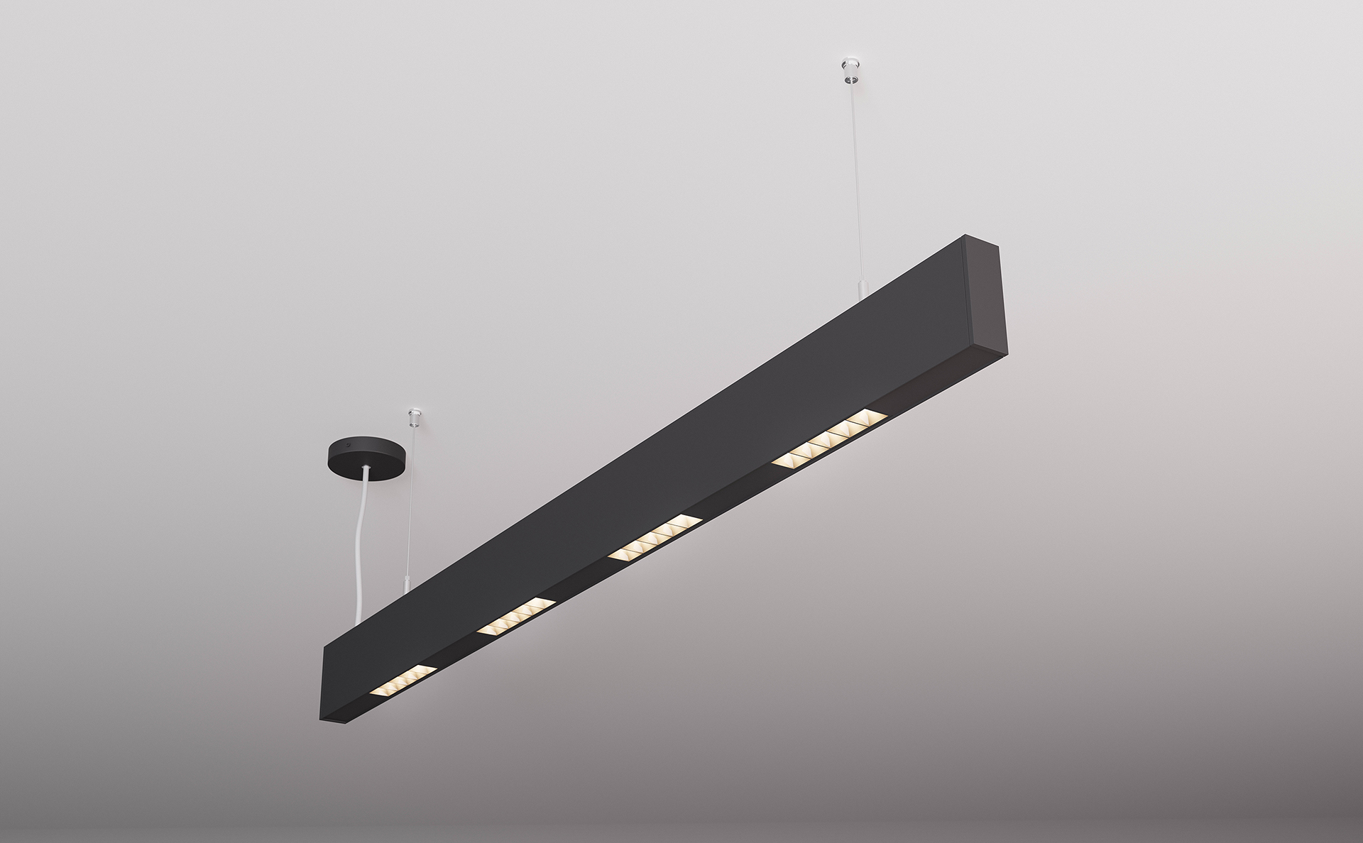 TechoLED BX-1L 90CRI linear LED, UGR<16 office lighting, tunable white extrusion, architectural LED corner joints, Samsung LED fixture.