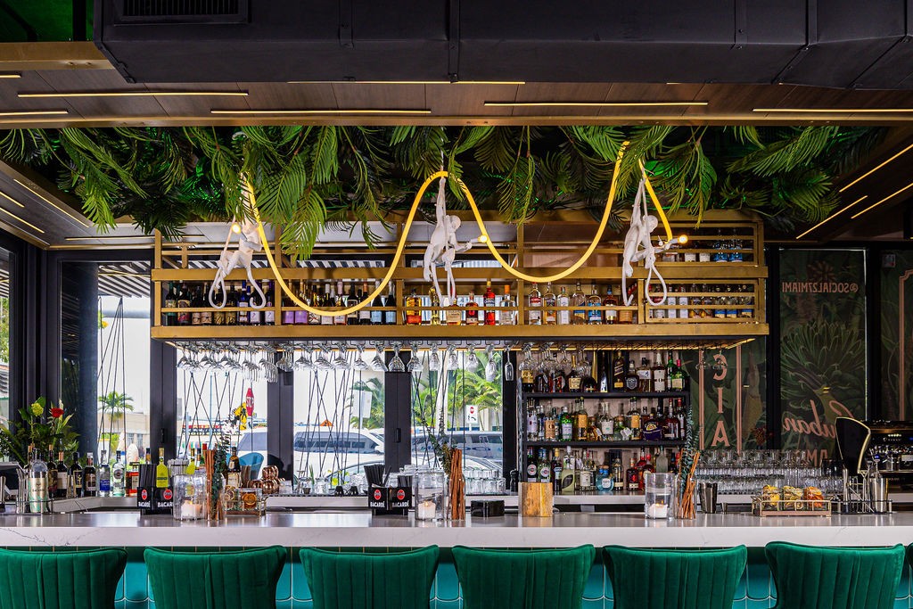 TechoLED Flex Series: A seamless, diode-free rope light that bends and weaves in 3D space. Available in pliable or non-pliable versions for indoor use. In this case in a bar