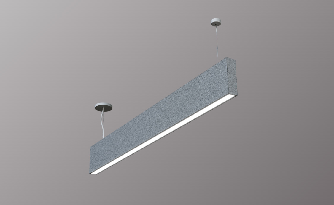 TechoLED Acoutic Series pendant linear non-acoustic LED luminaire