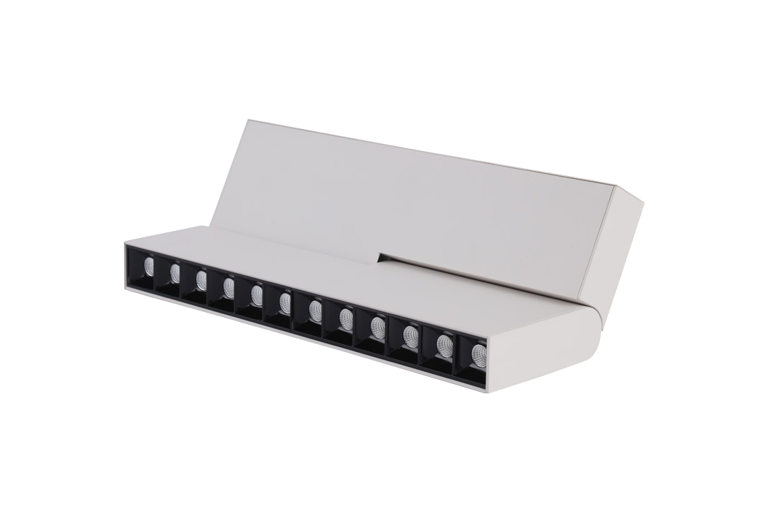 TechoLED Magnetic Track System - Adjustable Louvre Linear Module 16W LED luminaire - White Option