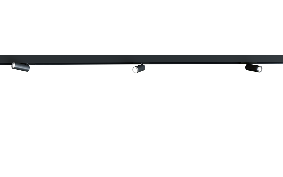 TechoLED Magnetic Track System - Adjustable Spotlight Focus Modules LED luminaires - Black Option