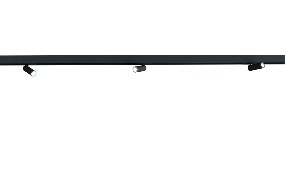 TechoLED Magnetic Track System - Adjustable Spotlight Modules LED luminaires - Black Option