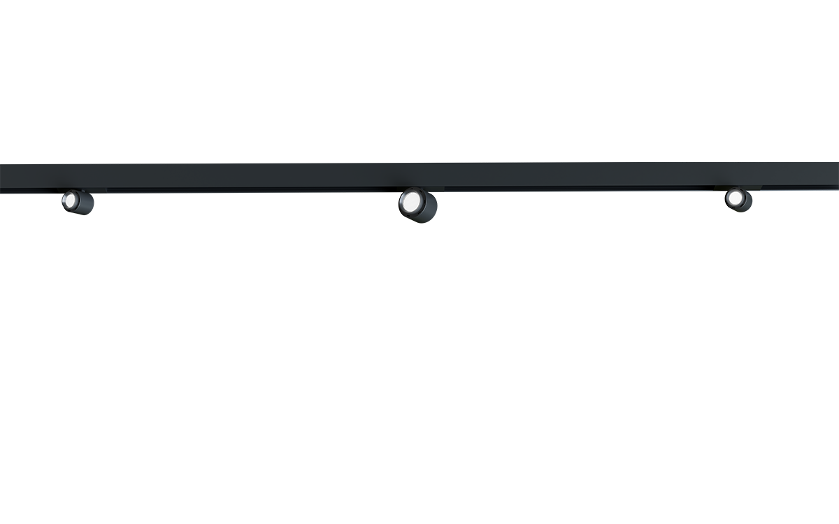 TechoLED Magnetic Track System - Adjustable Spotlight Short Modules LED luminaires - Black Option