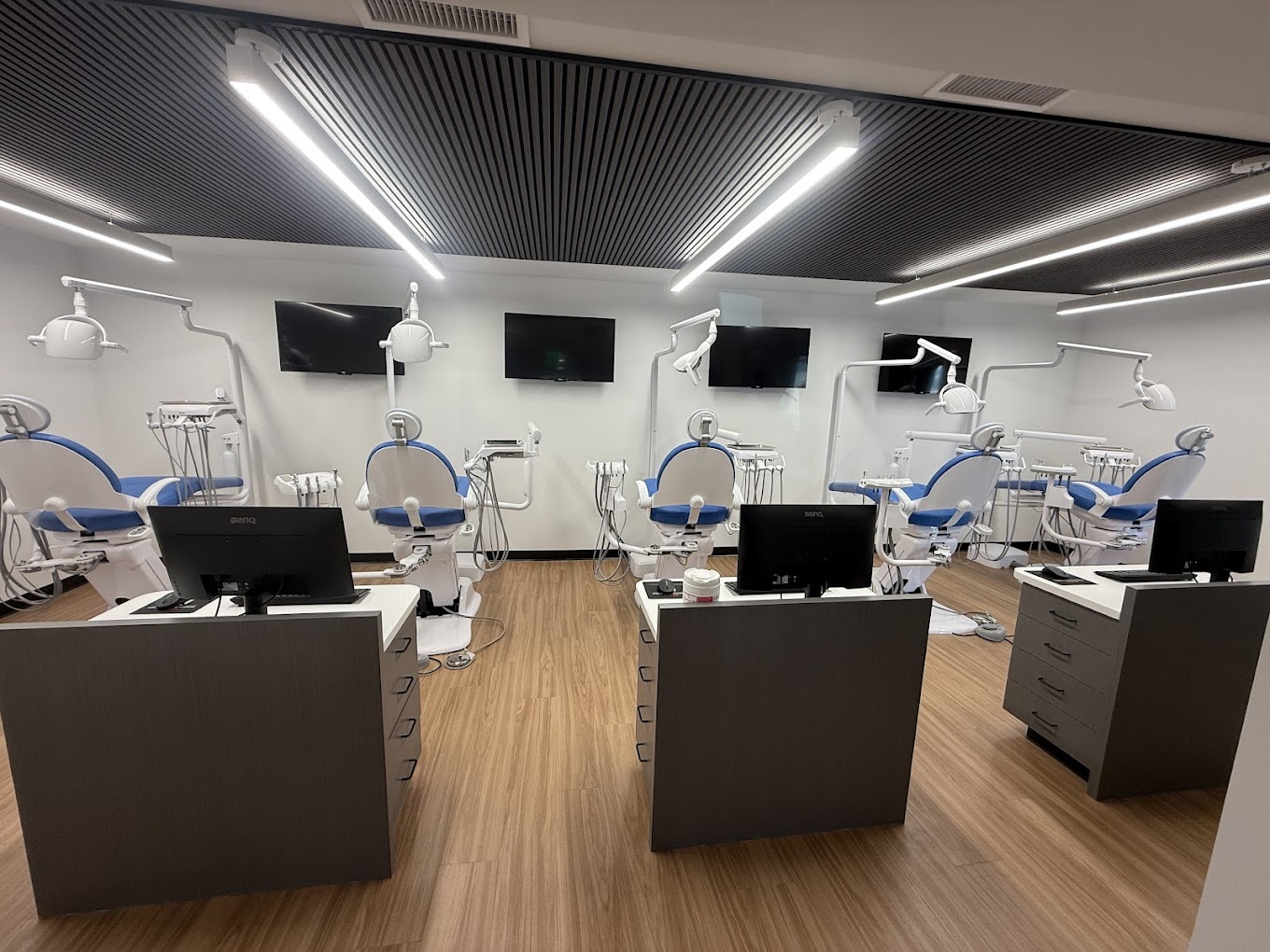 TechoLED BX-3 fixture pendant installation at Smiley Kids
